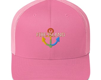Fire Island Anchor Trucker Hat - Anchor Logo Baseball Cap