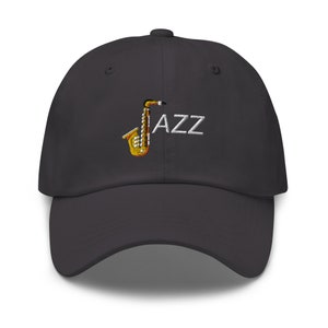 Jazz Hat: Jazz-Inspired Baseball Cap with Saxophone Logo