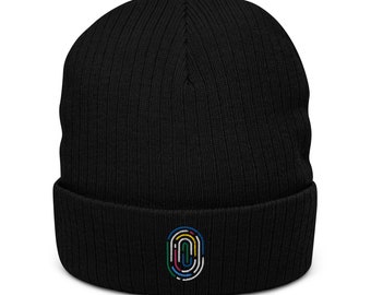 Fingerprint Beanie: Unique Beanie with Minimalist Fingerprint Logo!