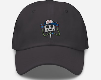 Smitty #1 Soda Drinking Hat - Spooky Skeleton Drinking Baseball Cap