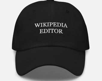 Wikipedia Editor Hat - Internet Editor Baseball Cap