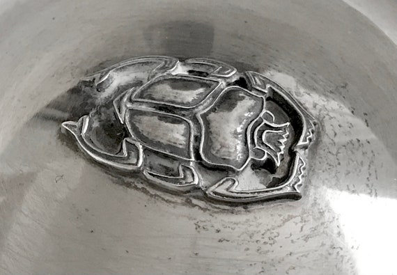 Antique Solid Silver Art Deco Scarab Dish / Hallm… - image 3