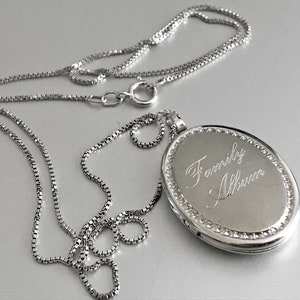 Sterling Silver Family Album Multi-Photo Locket and Chain / Necklace / Family Album / Four Way Locket / 925 / Keepsake / Wedding