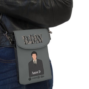 BTS Suga Agust D D-Day Album Cell Phone Wallet | Unique Faceless Art Design | Perfect Gift for ARMY