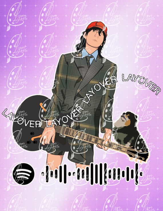 BTS V Layover Album Silhouette SVG Cut File - Perfect for Cricut