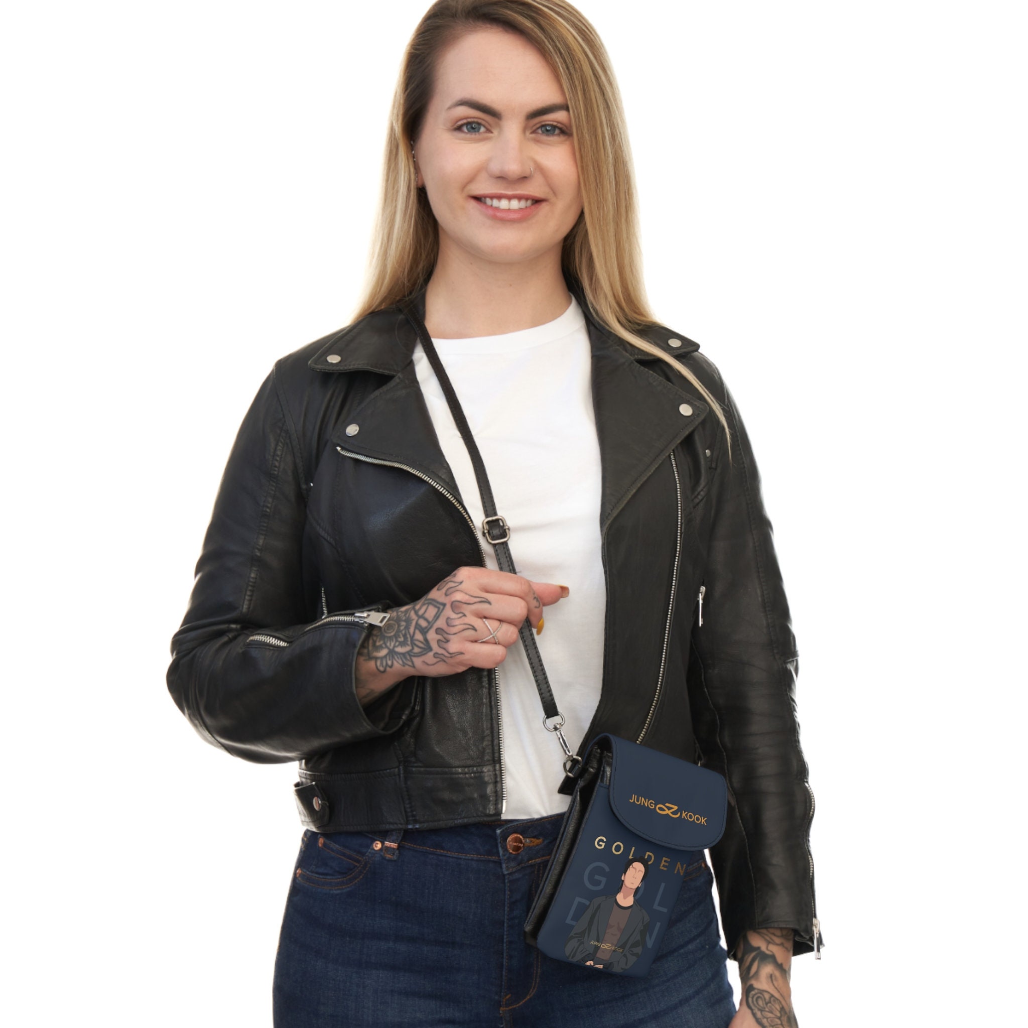 BTS Jungkook Golden Small Cellphone Wallet | BTS Jungkook Inspired