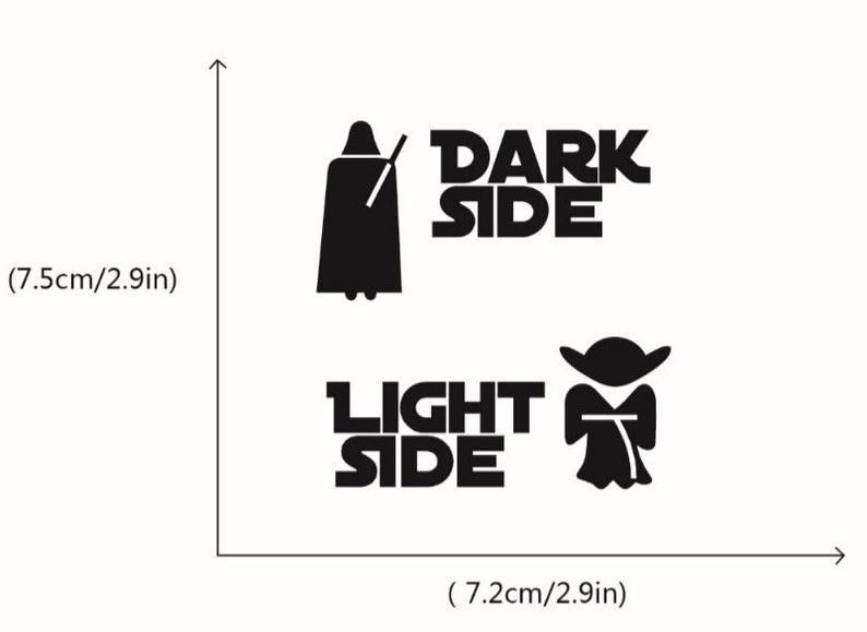 Light Side Dark Side Light Switch Vinyl Decal Sticker - Etsy