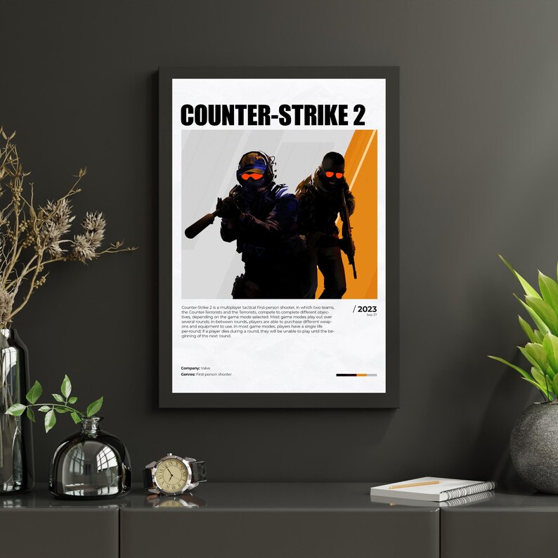 Printable Counter Strike 2 Poster CS 2 Wall Decor CS Poster Gaming 