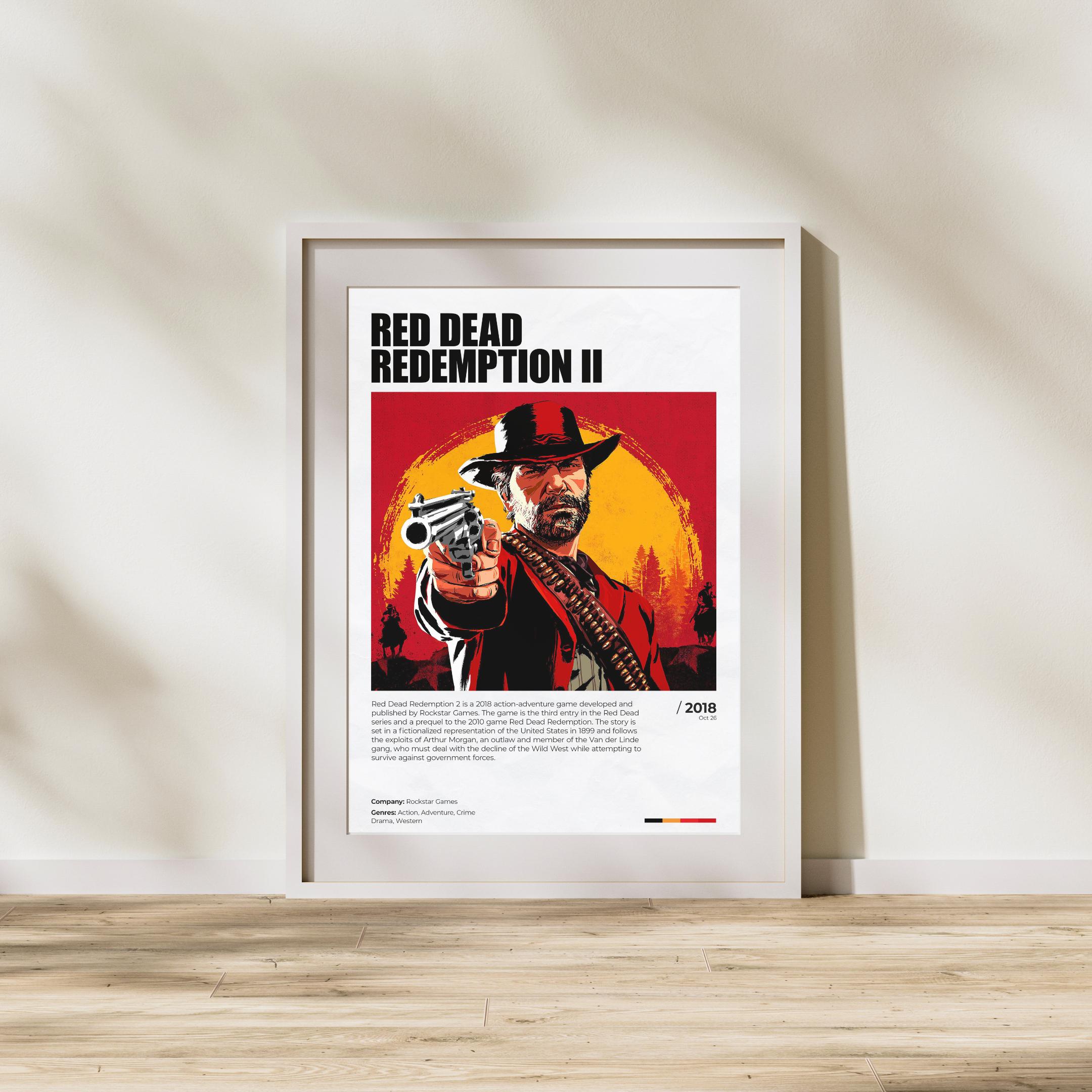Red Dead Redemption Poster, Arthur Morgan Poster, Western Cowboy Poster ...