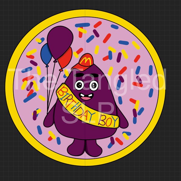 Happy Birthday Grimace Shirt Etsy