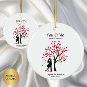 Personalized Lovers, Romantic Ornament, Personalized Valentines Ornament, Valentines Day Gift, Valentine&#39;s Day Ornament