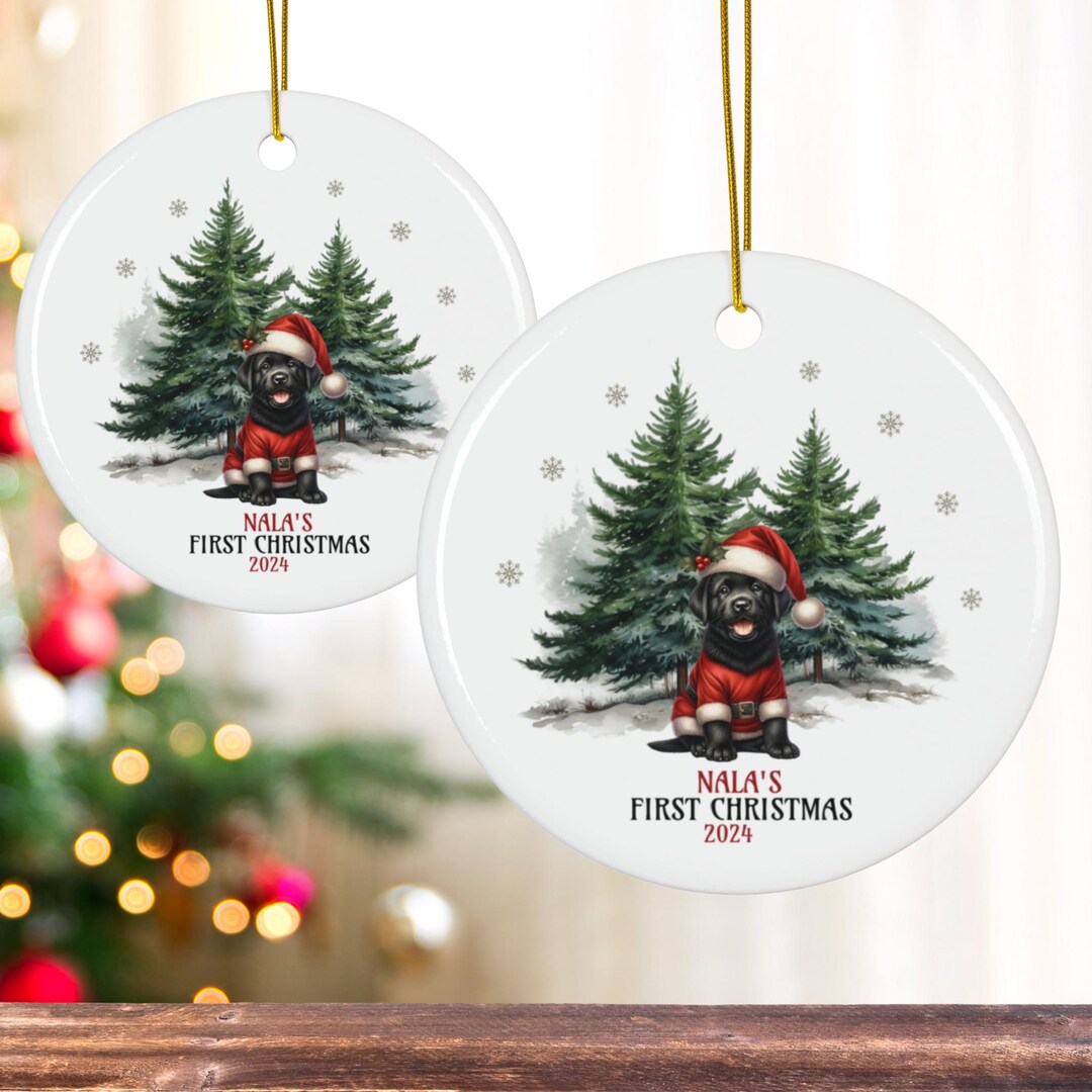 Personalized Black Labrador Christmas Welcome Sign – Aluminum Wall Plaque JW2099