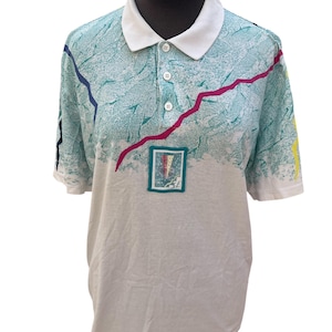 Vintage 80&#39;s Adidas Stefan Edberg Tennis Polo Shirt Size L