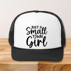 Summer Trucker hat, Just a Small Town Girl trucker cap, gifts for women,  trendy girls trip trucker hat, concert hat, womens trucker hat