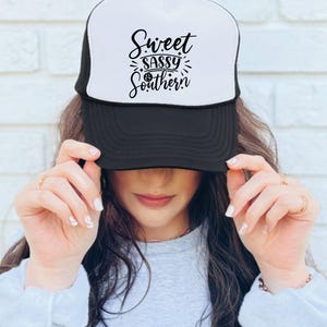 Summer Trucker hat, sweet sassy southern trucker cap, gifts for women,  trendy girls trip trucker hat, concert hat, womens trucker hat