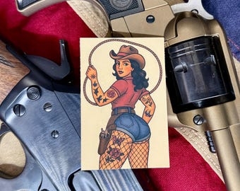 Handmade Cowgirl Sticker