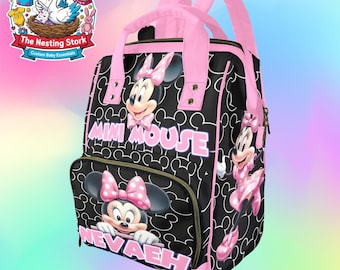 Custom Mini Mouse Diaperbag Character Bookbag