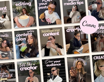 Instagram Post Cover Templates for Content Creators Social Media Managers & Brands, Canva Editable Templates for Instagram Content Market