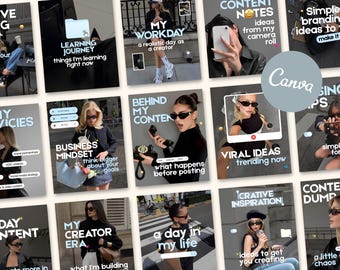 Social Media Canva Templates for Content Creators Instagram Post Influencers Digital Marketing Small Business IOS Core Aesthetic