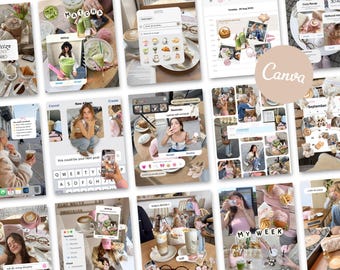 Aesthetic Instagram Post Templates, Social Media Canva Templates, iOS Core Lifestyle Feed for Content Creators, Influencers, Personal Brand