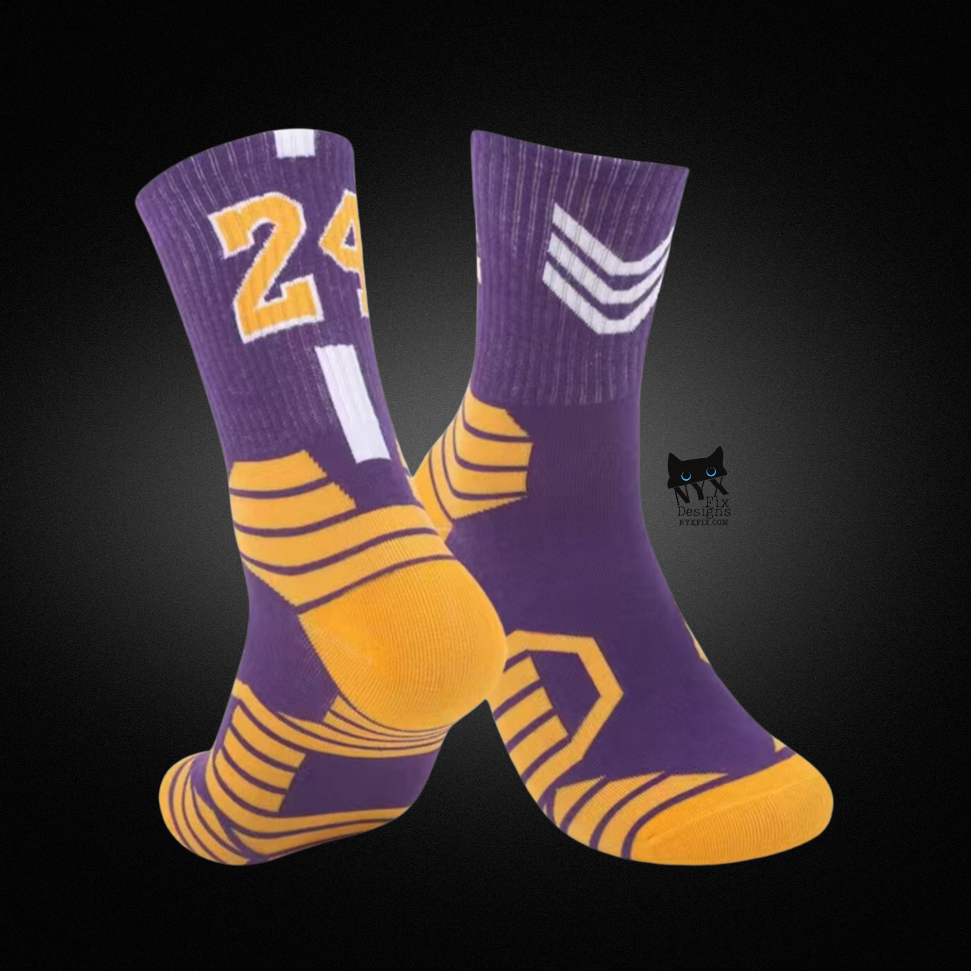 Kobe Bryant Los Angeles Lakers Socks Etsy