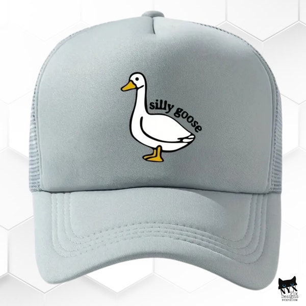 Silly Goose Soft Hat - Quirky Snap Back Cap in Blue, Grey, Green - Comfortable & Playful Accessory - Unique Gift for Fun Lovers - Luxury Hat