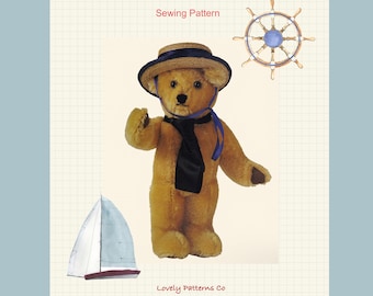 Vintage William Bär Schnittmuster, Kuscheltier Plüschtier (PDF)