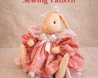 Vintage Hase Schnittmuster, Kuscheltier Plüschtier (PDF)