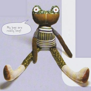 Frog plush toy sewing PDF pattern DIY stuffed animal tutorial
