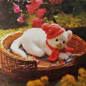 Cat Kitten plushy Sewing Pattern  Large Soft Toys vintage pattern Digital PDF