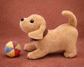 子犬のPDF縫製パターン 犬のぬいぐるみの縫製チュートリアル