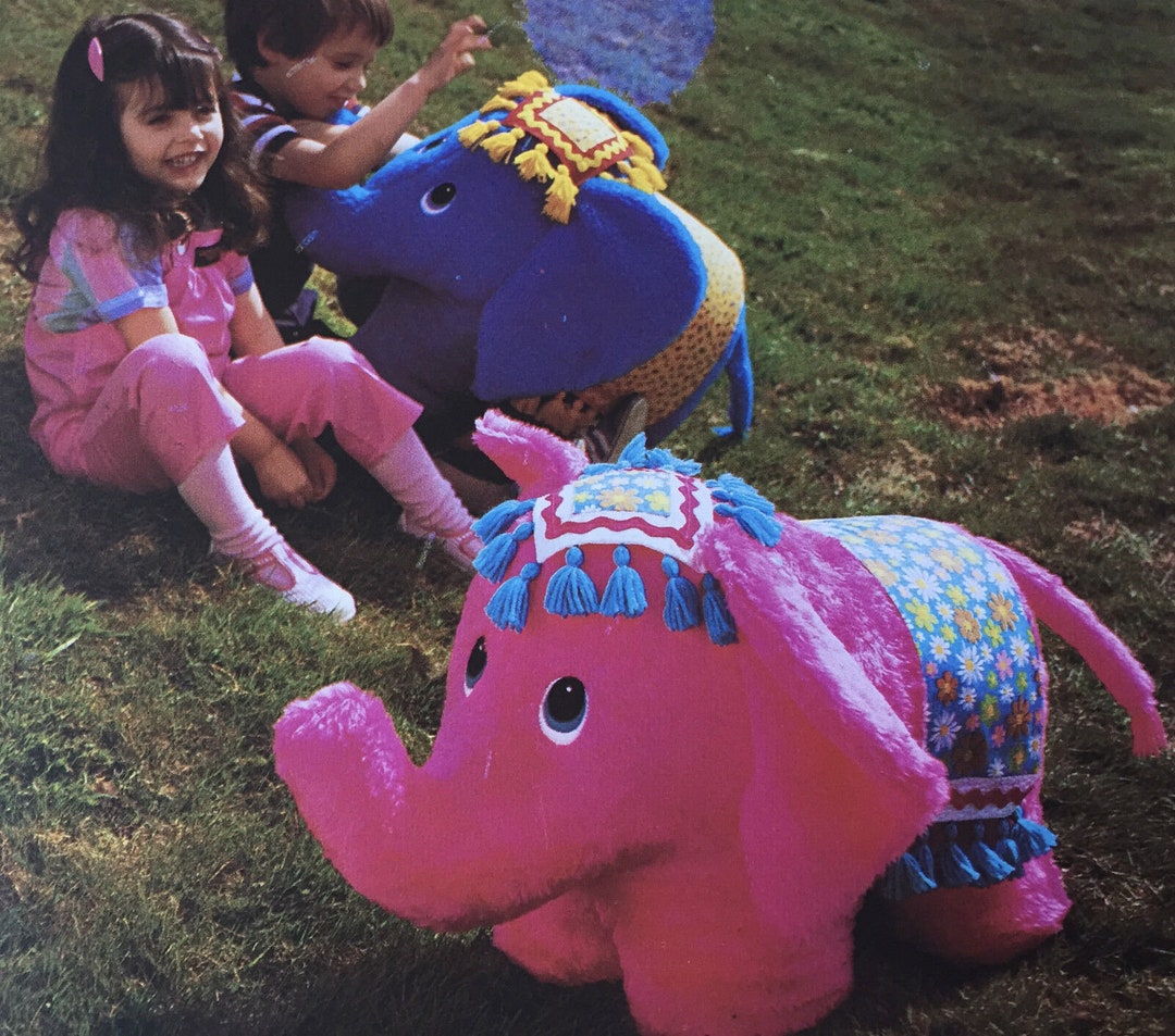 Elephant PDF Sewing Pattern Stuffed Elephant Plushy Toy Sewing Pattern ...