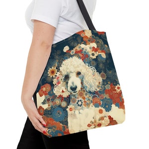 Blossoming Pudel Paradise Tote Bag, Ideal für alle Gelegenheiten, umweltfreundliche Tasche, #MPR0250