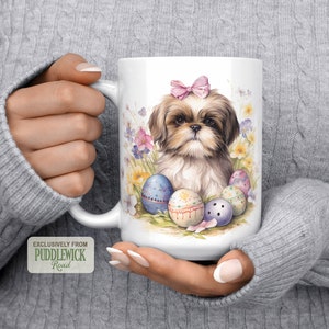 Easter Gift Mug - Shih Tzu Easter Mug, Dog Mug, Coffee Mug, Coffee Cup, Shih Tzu Mom Gift, PRM0040, Shih Tzu Lover Gift