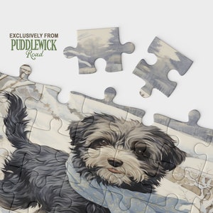 Joyful Havanese Jigsaw Puzzle | Winter Christmas Gift | Havanese Lover Gift | Family Puzzle #PR0485 | 120, 252, or 500-Piece