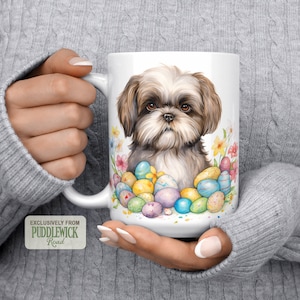 Easter Gift Mug - Shih Tzu Easter Mug, Dog Mug, Coffee Mug, Coffee Cup, Shih Tzu Mom Gift, PRM0042, Shih Tzu Lover Gift