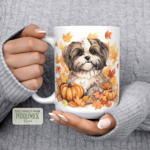 Shih Tzu Thanksgiving Mug, Dog Mug, Coffee Cup, Shih Tzu Mom Gift, PRM0052, Shih Tzu Lover Gift