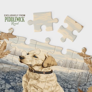 Serene Labrador Retriever Jigsaw Puzzle - Autumn Landscape Thanksgiving Gift - Lab Lover Gift #PR0464 | 120, 252, or 500-Piece