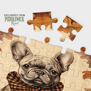 Whimsical French Bulldog Jigsaw Puzzle | Thanksgiving Gift | Frenchie Lover Gift | Puzzle Gift | #PR0484 | 120, 252, or 500-Piece