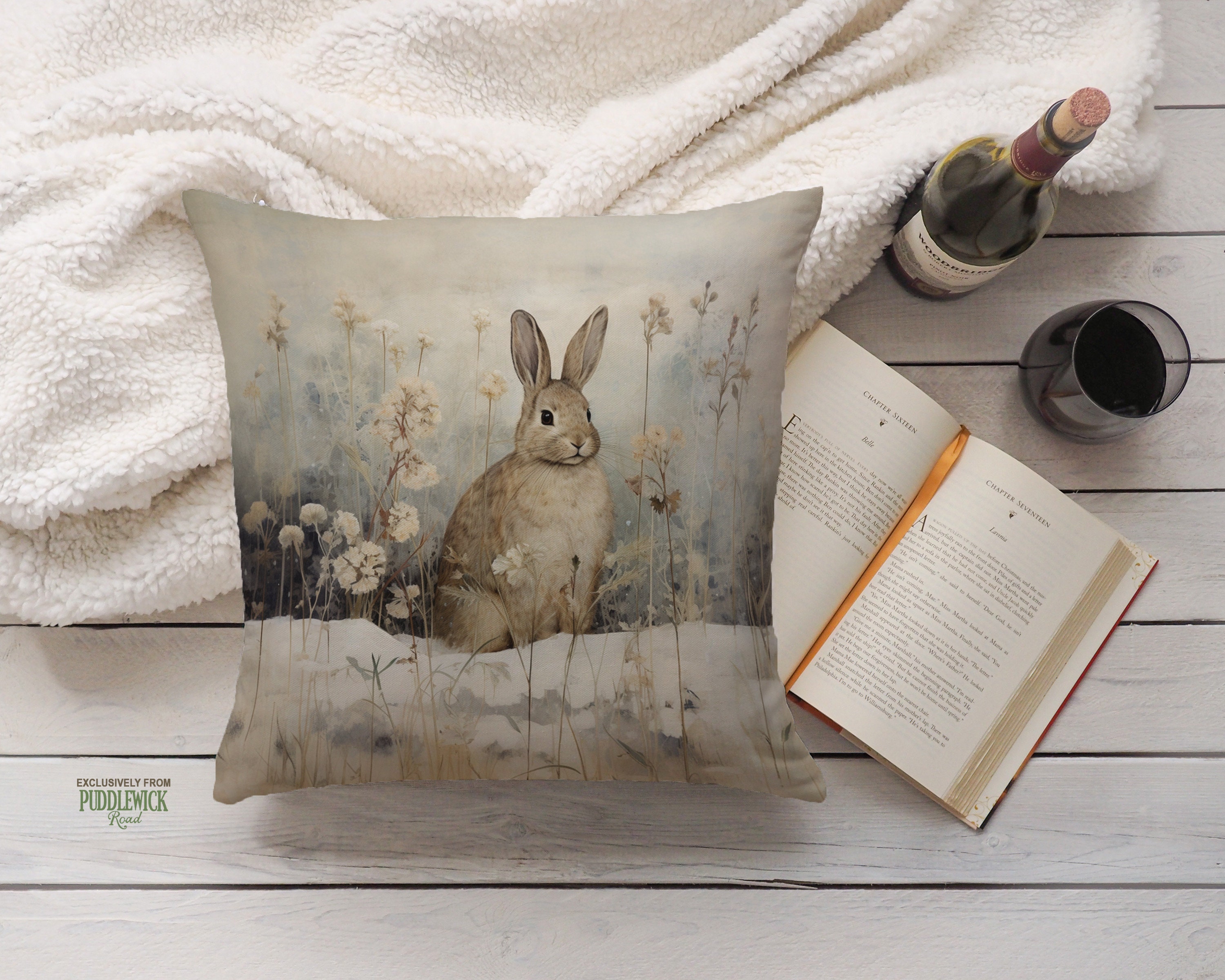 Meadow Muncher Bunny Pillow Cottagecore Bohemian Rabbit Etsy