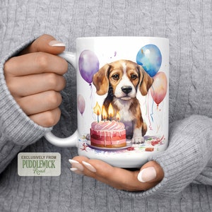 Beagle Birthday Mug, Dog Mug, Coffee Mug, Coffee Cup, Beagle Mom Gift, PRM0180, Beagle Lover Gift