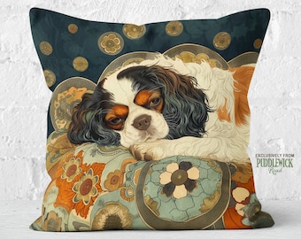 Cavalier King Charles Spaniel Pillow: Farmhouse French Country Decor
