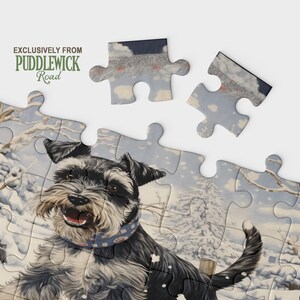 Puzzle Schnauzer invernale: regalo per gli amanti dei cani durante le feste