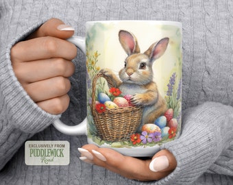 Easter Gift Mug - Easter Bunny Mug, Dog Mug, Coffee Mug, Coffee Cup, Bun Mom Gift, PRM0391, Hopper Lover Gift