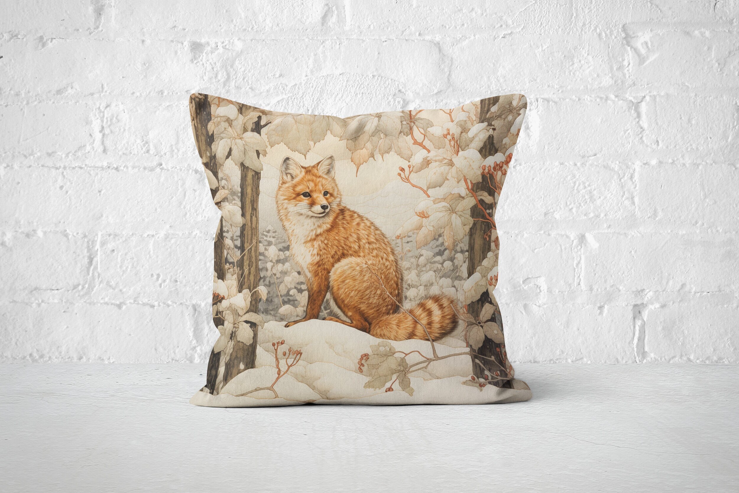 Fox Pillow Etsy Canada