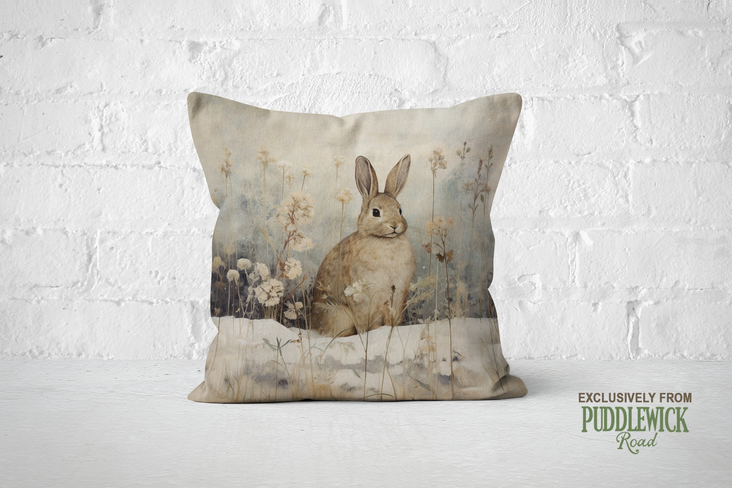 Meadow Muncher Bunny Pillow Cottagecore Bohemian Rabbit Etsy