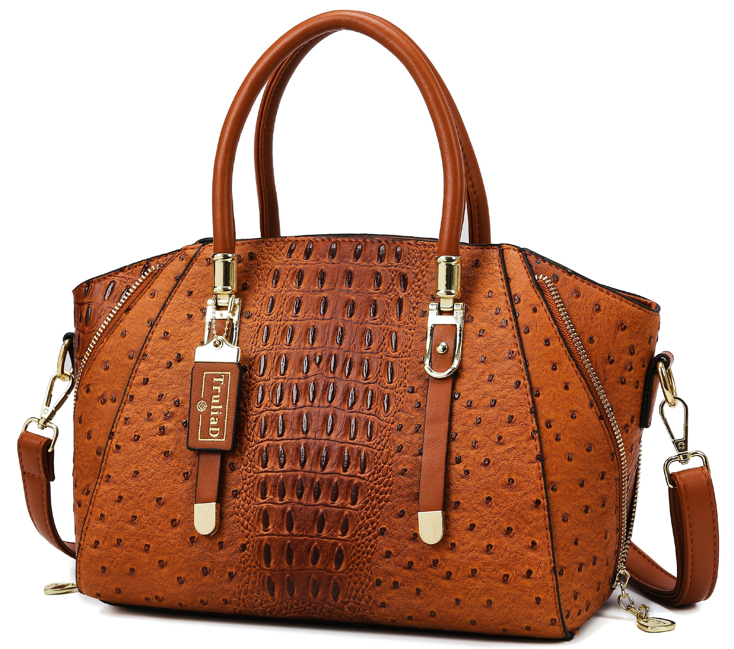 Bronze-brown-leather-designer-tote-bag - Schandra