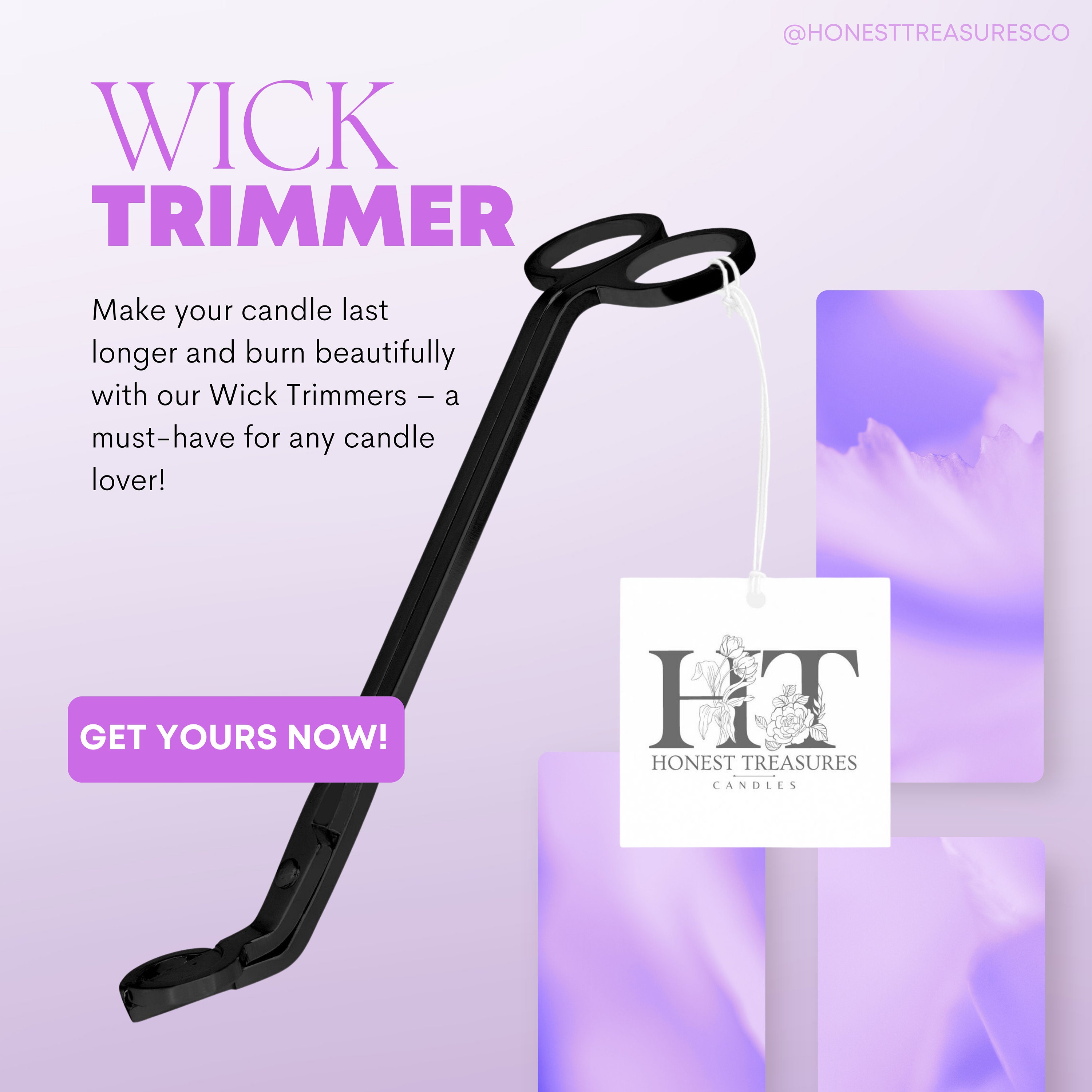 Premium Candle Wick Trimmer -Sturdy Stainless Steel Wick Cutter for Candles  - Nice Gifts for Candle Lovers 