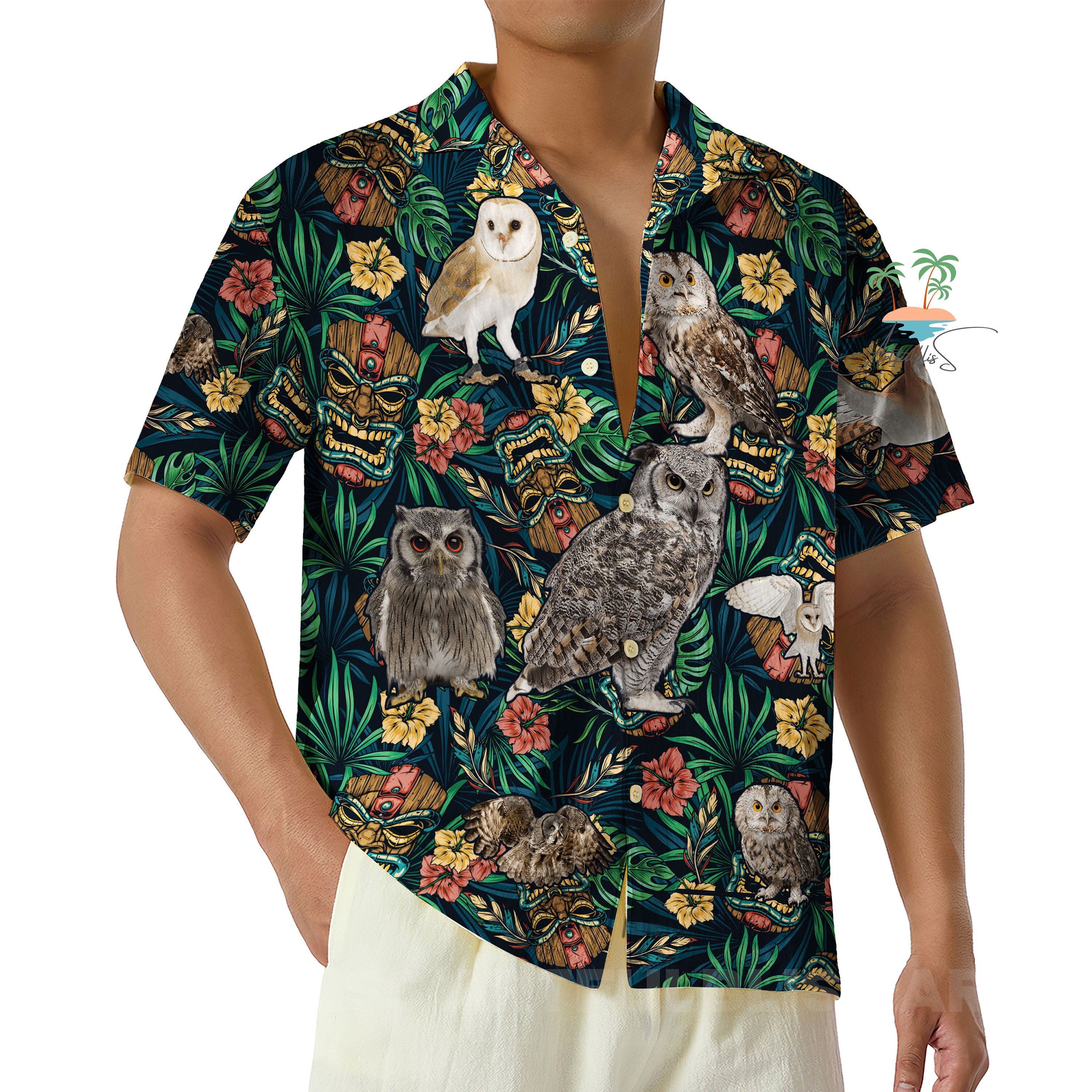 OwlOhh Flower Hawaiian Shirt LH Aloha Shirt Hawaiian Outfit for Men Hawaiian Shirts for Women Hawaiian Shirts for Men
