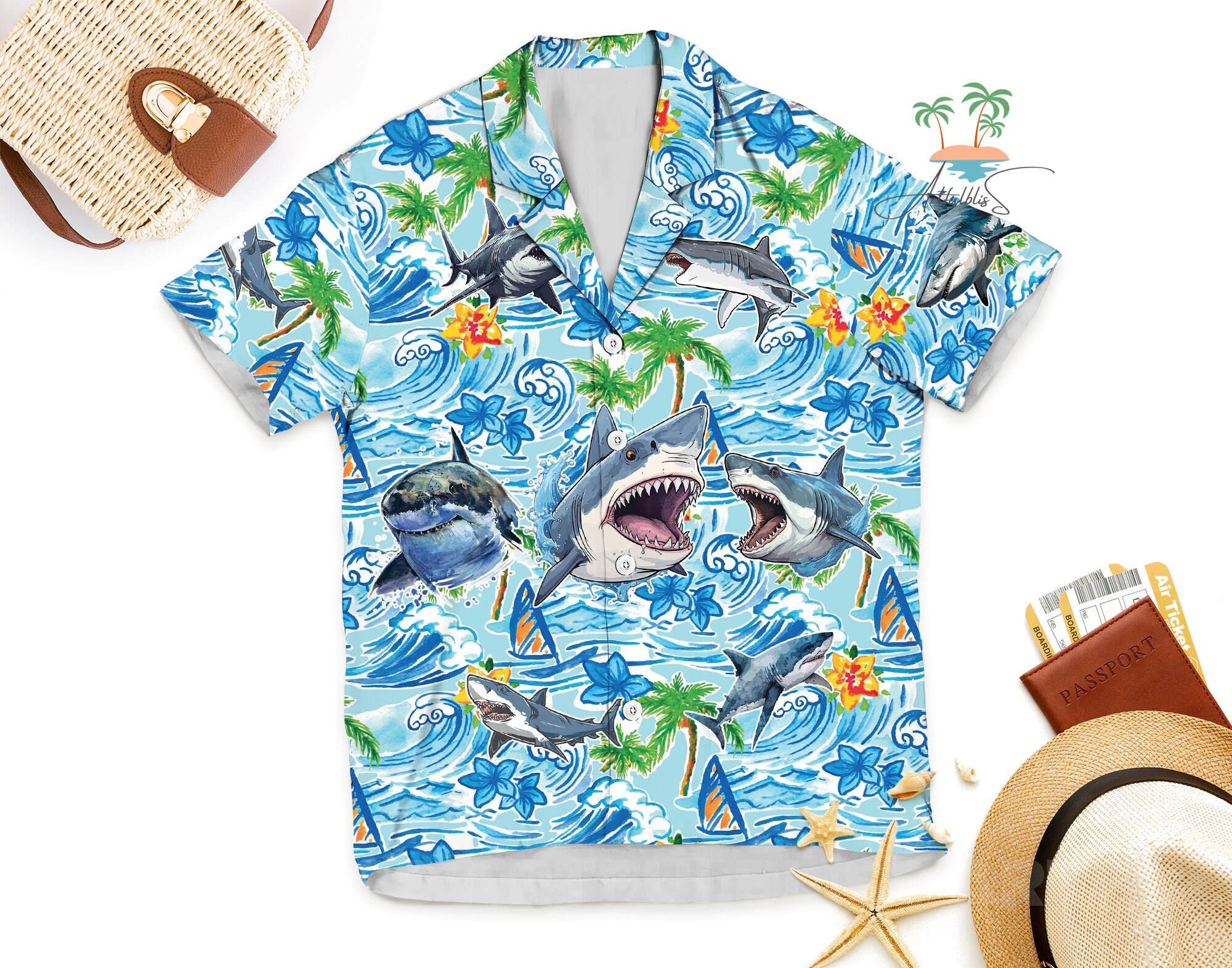 Hawaii Angry Shark Polynesian Long Sleeve Shirt Unique Style - Black LT8 main image 0